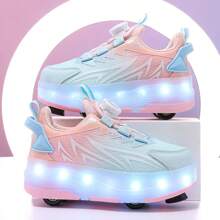 LED Light Up Roller Shoes, Removable Wheels, Leisure Sports Shoes, Quick Skating, Brakes, Ideal Gift For Boys And Girls