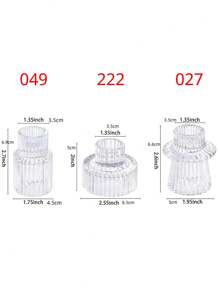 3pcs Clear Glass Candle Holder, Universal Candle Holder For All Seasons, Two Ways To Use, Suitable For All Kinds Of Candles, Table Decoration, Office Table Decoration, Scented Candle Cups, Candlelight Dinner, Room Atmosphere, Patio Decoration, Valentine's Day Party Decoration, Room Decoration, Gift Decoration, Dining Table Centerpiece,