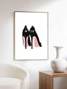 1 件浅粉色墙壁艺术、少女时尚海报、送给她的礼物、更衣室装饰、梳妆台艺术、帆布印刷海报、适用于客厅、卧室、餐厅、厨房、工作室等，无框