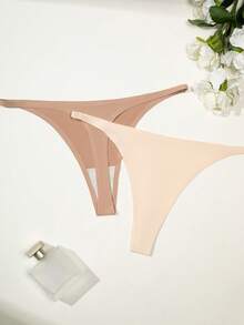 3pcs/Set Women Seamless G-String, Sexy Comfortable Invisible Thong, Fashion Skin-Tight Ultra-Thin Set, Suitable For Sports & Fitness, Gift For Valentine's Day, Mother's Day, Christmas, Halloween - Multicolor - View 6