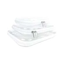 3pcs Thick Transparent Waterproof Stationery Storage Boxes, Home Decor Desktop Organizers, Travel Portable Makeup Cosmetic Organizers, Toy Toiletry Medicine Storage Boxes, Multi-Functional Storage Pouch,For School Supplies,Back To School