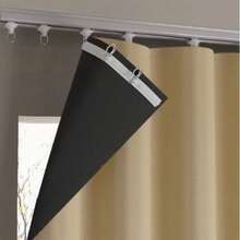 25毫米拉褶带30米/32码长窗帘配件带头索环顶环1英寸带孔眼铅笔褶钩带窗帘罩 - 白色 - 查看 5