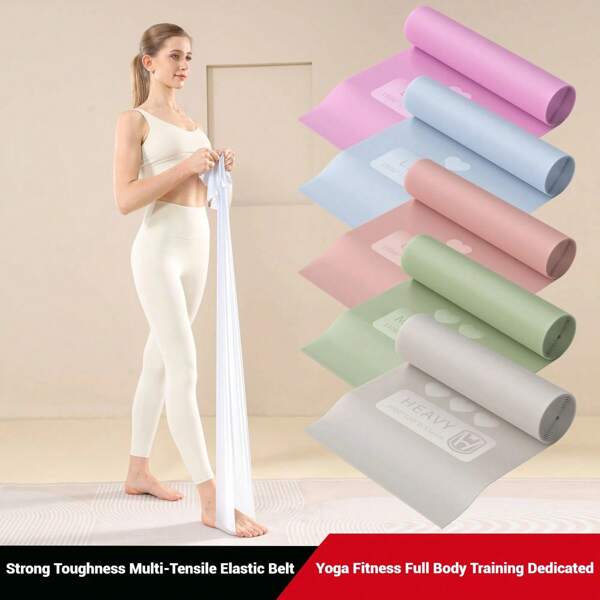 Yoga Resistance Bands For Working Out Exercise Bands Fitness Training Pilates Gym Stretch Elastic Band Home Stretching Resistance Strap For Beginners Ladies Body Latin Dance Stretch Strap