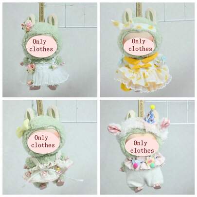 仅 1 件衣服（无娃娃），适合 17 厘米第一代/第二代/第三代娃娃替换装的衣服，悬挂配件