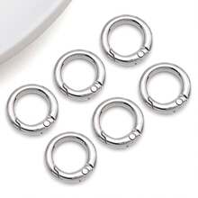 2 件 18K 金 + 厚银 + 镀白金扣套装（6 种款式：龙虾扣、狗夹、门钩等）- 钥匙扣和包袋配件的奢华 DIY 组件