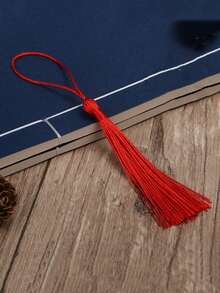 20 件手工制作的柔软花卉书签流苏带绳环，用于钥匙扣、耳环、珠宝制作、纪念品、毕业典礼、服装缝纫、礼品标签 DIY 工艺项目小流苏垂直小流苏古风挂饰书签发饰民族风流苏流苏扇形吊坠 - 彩色 - 查看 16