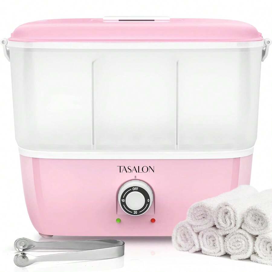 Hot Towel Warmer For Facials, Holds 16 Small Towels, 5L Portable Towel Steamer With Quickly Heating In 1-5 Mins, Auto Off Timer Foldable Towel Warmers For Spa, Barber, Manicures, Massage-Pink - US A Type Plug(110-127V) - View 1
