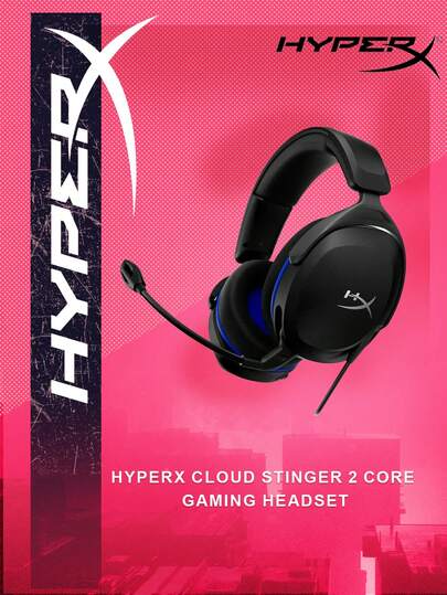 Auriculares de juego con cable HyperX Cloud Stinger 2 Core, auriculares de juego de grado profesional con cancelación de ruido, compatibles con PS