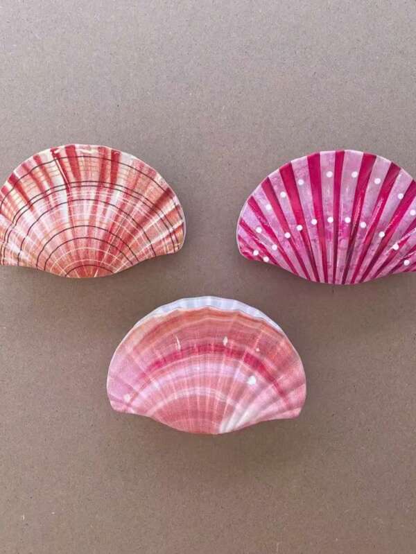 Set de 3 pinzas para el cabello de mujer con estampado de rayas multicolor, de plástico ABS, accesorios de moda elegantes para el cabello