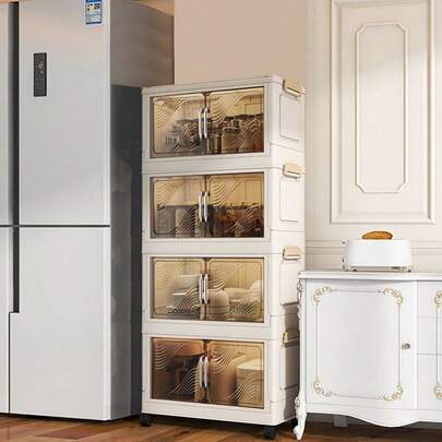 1 件 45 厘米/17.7 英寸宽收纳柜，折叠收纳箱，家庭客厅玩具柜，零食柜整理器，厨房橱柜，圣诞礼物，储物箱，床下收纳