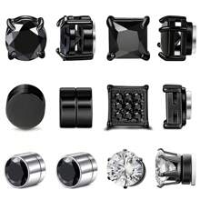 6 pares de pendientes de botón de acero inoxidable sin perforar, joyas para nariz sin perforar para mujeres y hombres, juego de pendientes de botón falsos sin perforar para oídos sensibles