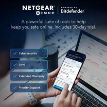 NETGEAR Nighthawk WiFi 6 Router (RAX30) - Security Features, 5-Stream Dual-Band Gigabit Router, AX2400 Wireless Speed (Up To 2.4 Gbps), Covers Up To 2,000 Sq.Ft. And 20 Devices Refurbished - Black - View 5