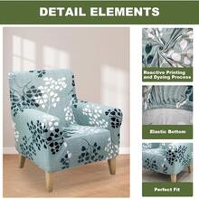 Local Delivery - Banquet Armchair Slipcover Printed Chair Covers With Arms Stretch Club Chair Slipcover Soft Armchair Sofa Covers Anti-Slip Furniture Protector For Dogs Pets Home Living Room Decor, 14 - 41 - 查看 3