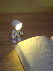 1 pieza Mini lámpara nocturna, lámpara nocturna de robot, lámpara de diseño de robot de dibujos animados LED linda, lámpara de mesa de compañía, regalo para Halloween, Navidad, Acción de Gracias/Graduación (Luz cálida)