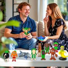 Juego de 24 figuras de acción en estilo italiano "Brainrot", figuras coleccionables divertidas inspiradas en "Tung Tung Tung Sahur", "Tralalero Tralala", tiburón creativo, mono y talla grande juguetes para adultos