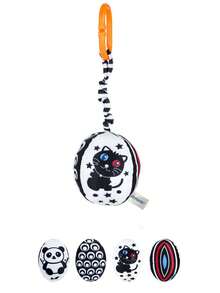 悬挂拼图黑白摇铃鼓，几何新生儿摇铃玩具，婴儿摇铃，黑白摇铃，悬挂卡通摇铃玩具 - 彩色 - 查看 15