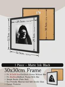 A4/A3/A5/40x40cm/30x40cm/30x30cm 大尺寸相框，适用于墙面/钻石画，哑光黑/哑光白/橡木纹，多色拼贴画廊相框，适用于9格照片墙，采用工程板和亚克力玻璃制成，带边角保护，增强保护性能。 - 彩色 - 查看 17