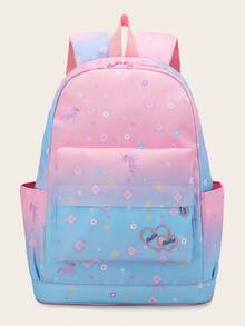 3入學校女孩背包套裝背包連午餐盒和小學生戶外背包 - 彩色 - 查看 10