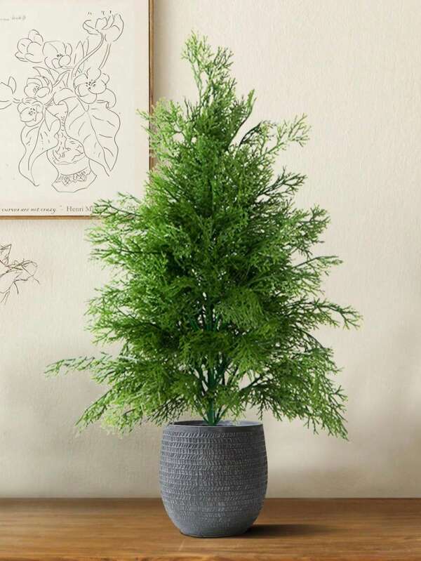3pcs 17in Artificial Mini Christmas Tree Spruce Bonsai Tree Decor,Artificial Pine Tree,Fake Christmas Tree,Indoor Outdoor Garden Yard Potted Plant, Fake Flower Small Tree Without Pot, Xmas Plants Faux Cedar Tree Branch Atmosphere Decoration,For New Year Holiday Party Home Decor