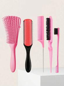 Set di 6 pezzi di accessori per capelli - Spazzola districante e flacone spray con pettine per bordi, set lisciante anti-crespo per la cura dei capelli quotidiana e i capelli ricci delle donne, essenziali per il ritorno a scuola, le vacanze e i viaggi, accessori per capelli da donna, spazzola per capelli lisci, asciugacapelli, capelli, barbiere, accessori per capelli, prodotti per capelli, spazzola per bordi, spazzola per acconciature, viaggio, asciugacapelli, roba per capelli, spray per capelli, prodotti per capelli ricci, forbici per tagliare i capelli, Natale, barbiere, parrucchiere, asciugacapelli, spazzola per capelli ricci, attrezzatura per parrucchieri, essenziali da viaggio, essenziale da viaggio, acconciatura, parrucchiere, capelli, viaggio, prodotti per capelli, accessori per capelli, roba per capelli, barbiere, accessori da barbiere, barbiere, attrezzatura per parrucchieri