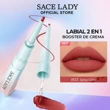 Sace Lady Delineador De Labios 2 En 1 Mate Suave Y Duradero - 05 Rubí Flush - Ver 2