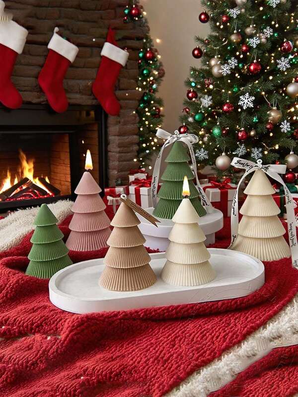 3 Piecesset Of Silicone Christmas Tree Molds, DIY Decorative Christmas Candle Molds, Easy To Disassemble And Wash, Can Be Mass-Produced With Handmade Molds, Making It An Ideal Gift For Handicraft Enthusiasts