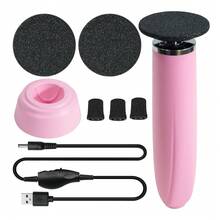 USB Powered Electric Foot Callus Remover, Suitable For Cracked Heels & Dead Skin, Ideal For Home SPA - Pink - View 7
