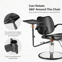 Barber Chair Tray Salon Chair Attachment Storage Portable Hair Beauty Salon - 1 - View 3
