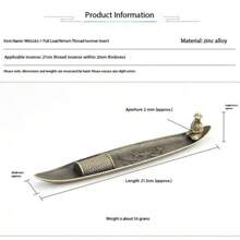 Ceramic Fisherman Bamboo Raft Incense Holder, Creative Tea Ceremony Antique-Style Burner For Home, Sandalwood Incense