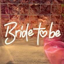 Decorazioni a neon per addio al nubilato, insegna luminosa a led per feste di addio al nubilato, decorazioni a neon per pareti, cartello sposa per foto di sfondo per matrimonio e fidanzamento, compatibile con alimentazione USB e computer portatile