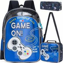 Boys Backpack Set For School For Boys,3-In-1 Backpacks For Boys With Lunch Box Bag And Pencil Case, Cute Bookbag Gift For Birthday Christmas Back To School Ages 6-12 - Multicolor School Bag Set - View 17