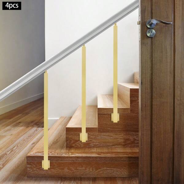 4 Stück eingerichtet 100cm Treppe Geländer, quadratische Treppe Geländer Säulen, Metall Treppe Säulen, Treppe Dekoration Geländer, Produkt obere Platte Winkel verstellbar, obere und untere Treppe Schutz