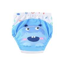 4 Stück dünne positionierte Tierdruck Baby Jungen/Mädchen Trainingshosen, weich & bequeme wiederverwendbare Stoffwindeln, unverzichtbares Geschenk für Babys