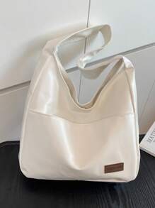 单肩包大容量2025软皮包女小众通勤班服大学生高级感简约托特包女单肩包 - 彩色 - 查看 4