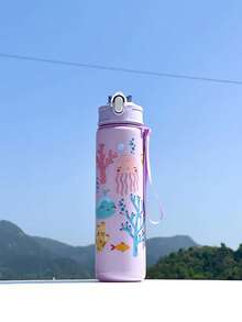 Bình nước trẻ em, Khủng long, Cầu vồng, 1 Bình nước thể thao dễ thương có họa tiết động vật hoạt hình - 800 ml, Cốc có ống hút, Có quai xách, Chống rò rỉ, Chống sốc, Di động - Thích hợp cho du lịch, Hoạt động ngoài trời, Học sinh, Mẫu giáo và Thực tế cho Trường học - Nhiều màu - Xem 12