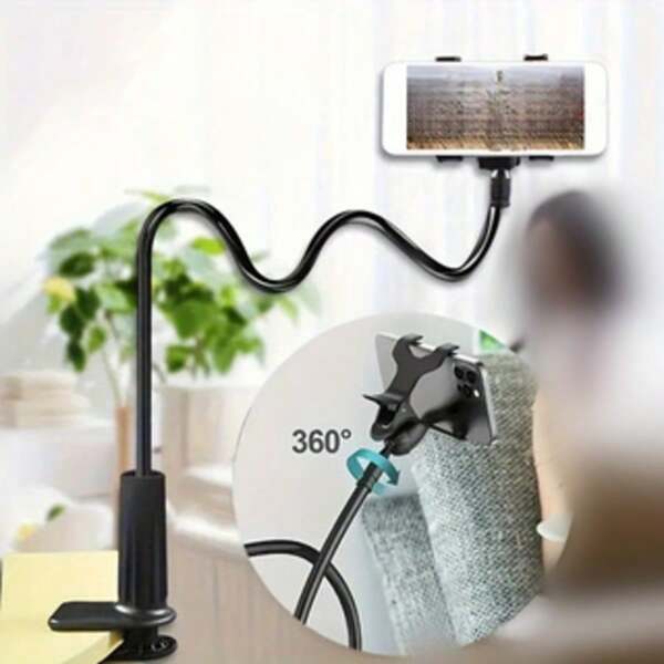 Universal Multifunctional, Stable And Safe Bedside Slouchy Desktop Stand Compatible With IPhone, 360 Adjustable Fixture For Smartphones Compatible With IPhone, Android Phone, Gift For Birthday, Family, Friends For Office, Dorm And Home Use 360 Degree Rotating, Phone Stand, Phone Holder