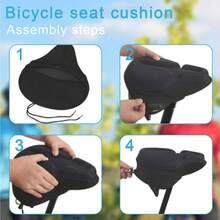 2 件自行车座垫 - 凝胶垫自行车座套和骑行臂套，男女通用，舒适超柔软健身自行车座椅，兼容 Peloton、户外和室内自行车鞍座 - A - 查看 7