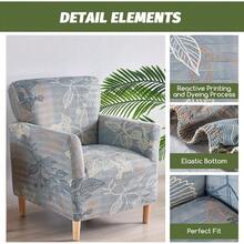 Local Delivery - Banquet Armchair Slipcover Printed Chair Covers With Arms Stretch Club Chair Slipcover Soft Armchair Sofa Covers Anti-Slip Furniture Protector For Dogs Pets Home Living Room Decor, 14 - 14 - 查看 8