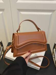 Bolso de mano mini de moda para mujeres, nuevo modelo de primavera/verano con unicolor convertible a bandolera/bolso de hombro, bolso casual para la oficina y el día a día