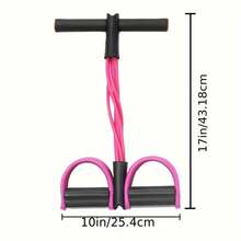 6Six-Tube Elastic Yoga Pedal Pull Rope For Stretching, Slimming & Muscle Training, Fitness Equipment For Belly, Waist, Arms & Legs - Purple - View 6