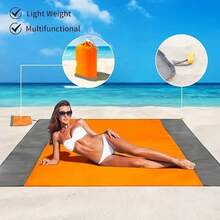 1pc Waterproof Beach Mat, Oversized Waterproof Beach Blanket, Folding Waterproof Pocket Beach Blanket , Portable Lightweight Picnic Sand Beach Mat, Quick Drying Outdoor Picnic Mat, Waterproof & Sandproof Beach Blanket, Sandproof, Portable Outdoor Blanket Ideal For Picnics, Travel, Camping And Hiking, Enjoy The Beach Without The Mess