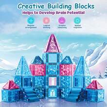Diamond Magnetic Building Blocks - Princess Toys For 3-8 Year Old Girls & Boys - 3 4 5 6 Year Old Girl Birthday Xmas Present - Multicolor - View 5