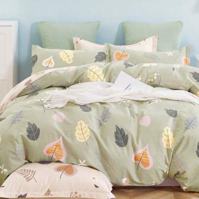 3 Stücke 100% Baumwoll Bettbezug-Set mit Kissenbezug, geeignet für alle Jahreszeiten