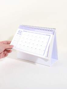 1pc Retro English Edition 2026 Calendar, Compact Vertical Flap Design, Creative Metal Ring Binding, Clear Monthly Layout - Perfect For Home Office Or School Organising, School Supplies,Back To School - Multicolor - View 6