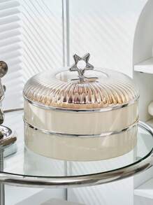 1 Peça Prato de Frutas Destacável com 5 Compartimentos, Caixa Portátil para Lanches para Casa e Exterior com Tampa, Recipiente Lavável para Armazenamento de Alimentos para Lanches, Frutas, Frutas Secas, Suprimentos Domésticos, Suprimentos Escolares, Equipamentos Outdoor, Suprimentos de Escritório, Presentes de Natal e Ano Novo