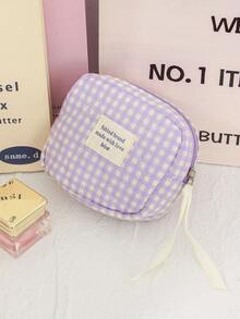 1 件装格纹化妆包 韩式绗缝收纳袋套装 ins风少女假日必备大容量拉链钱包包 卫生棉条袋 蝴蝶图案美妆包 春季必备女士配饰 旅行日常收纳包 适用于婚礼、伴娘节、圣诞节、母亲节、护士节、教师节礼物 旅行必备 度假 夏季 返校季 书包 学校旅行包 女士旅行化妆包 - 紫色 - 查看 8
