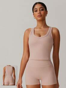 MASKERT 【2件套】女士套装瑜伽运动套装紧身跑步运动健身服套装居家通勤休闲舒适亲肤