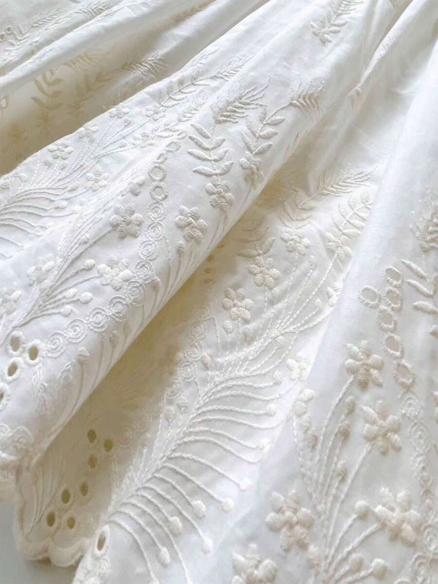 1yard Jacquard Fabric With Trim, Handmade DIY Clothing Material For Dolls, Dresses, Home Sewing & Decorations