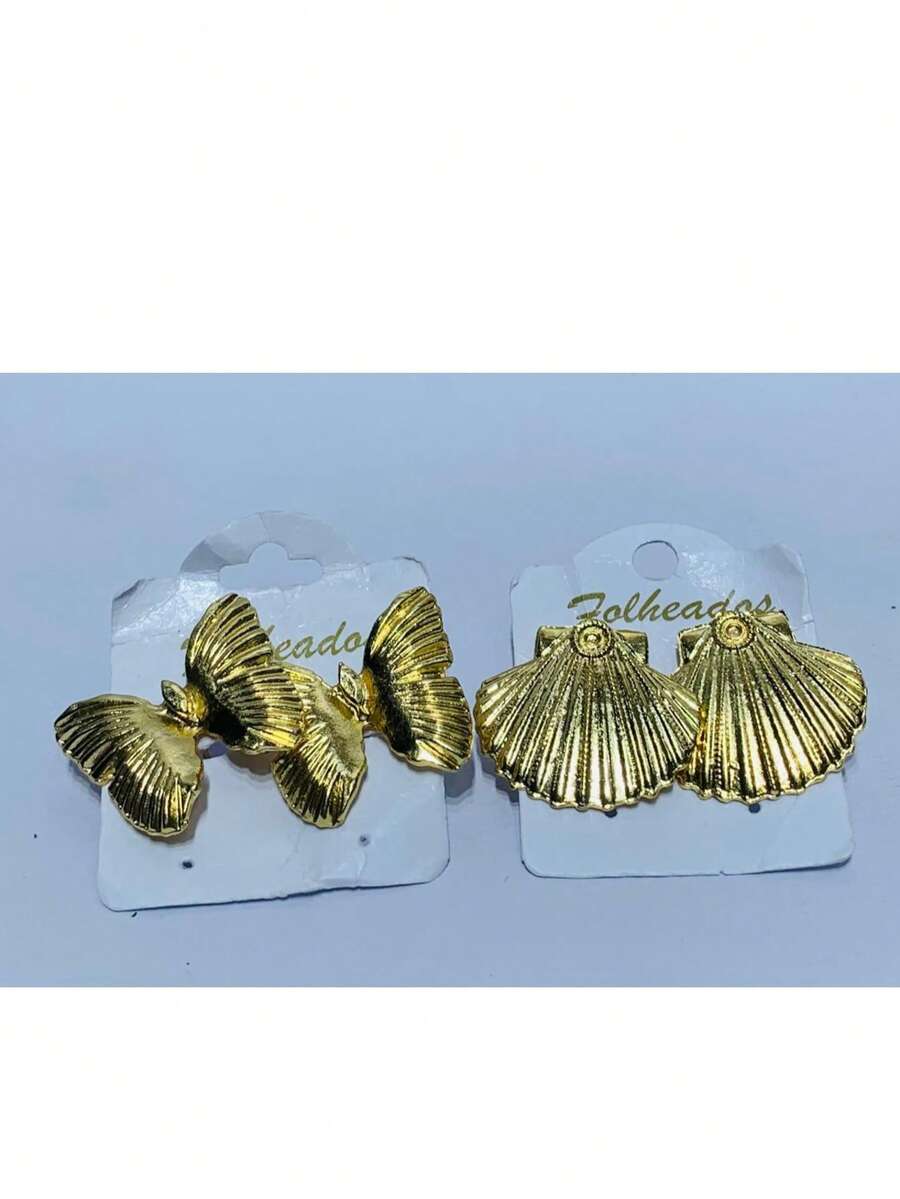 KITS OF 2 PAIRS OF PLATED EARRINGS - KIT 09 - View 1