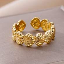 Nouvelle bague pendentif ondulé en acier inoxydable femme d'Europe et d'Amérique, bijou cadeau à la mode